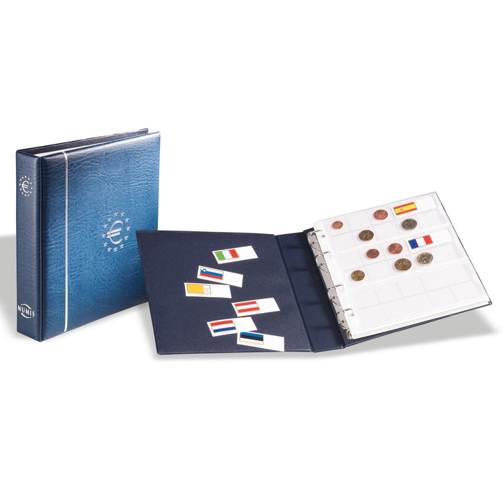 Leuchtturm 338772 Münzalbum Numis - Sammelalbum inkl. 7 Münz-Hüllen für 21 Euro-Kursmünzsätze und Sc