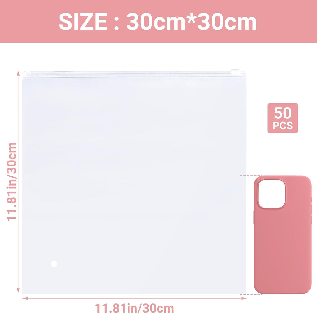 Zip Beutel Kleidung, 50 Stück 30 * 30cm Kleiderbeutel, Plastikbeutel Verschliessbar Kleidung, Zip Be