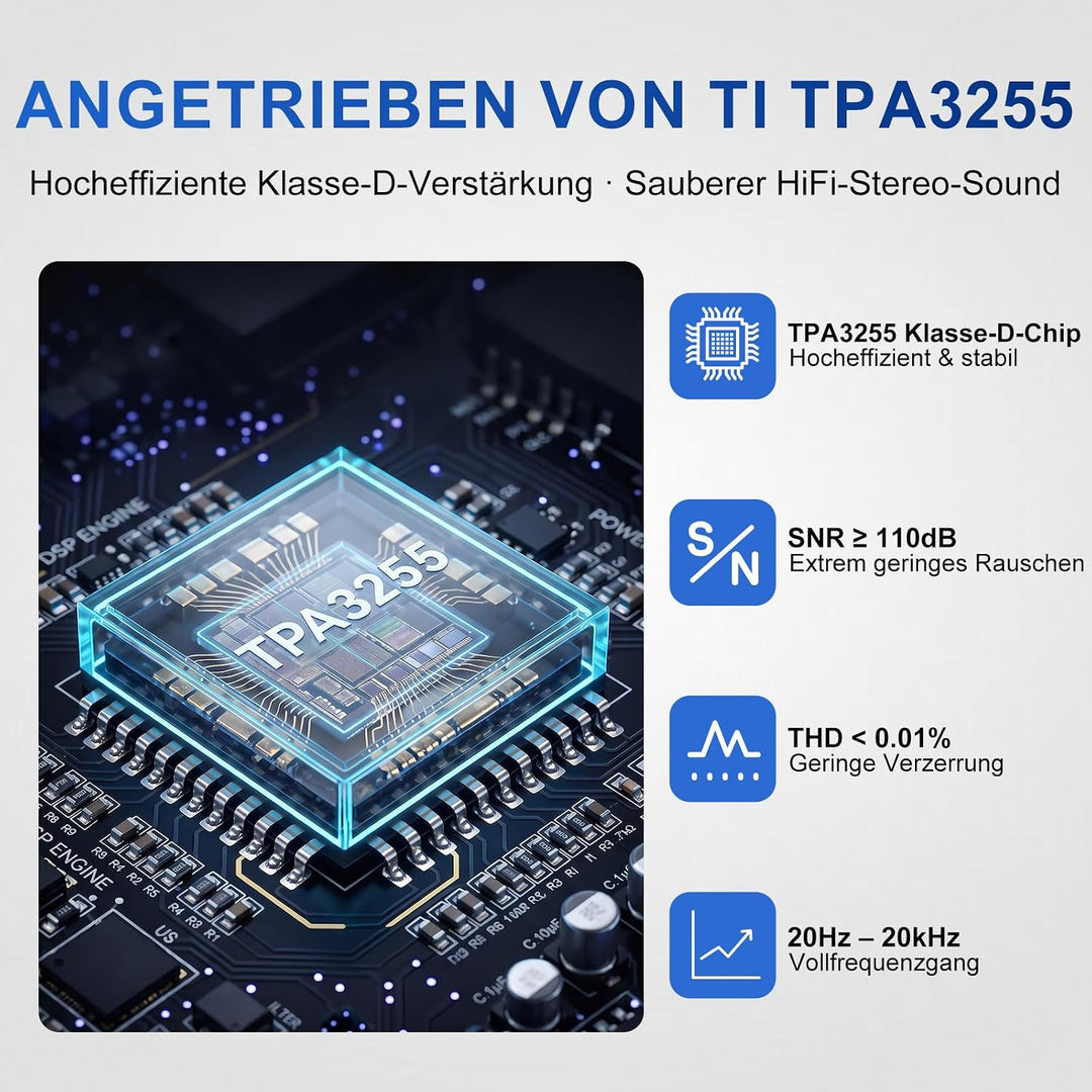 Aveek TPA3255 Desktop Mini-Stereo-Verstärker, Klasse D 2-Kanal