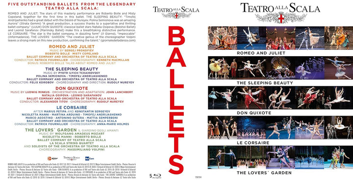Teatro Alla Scala Ballet Box [5 Blu-ray], Blu-ray