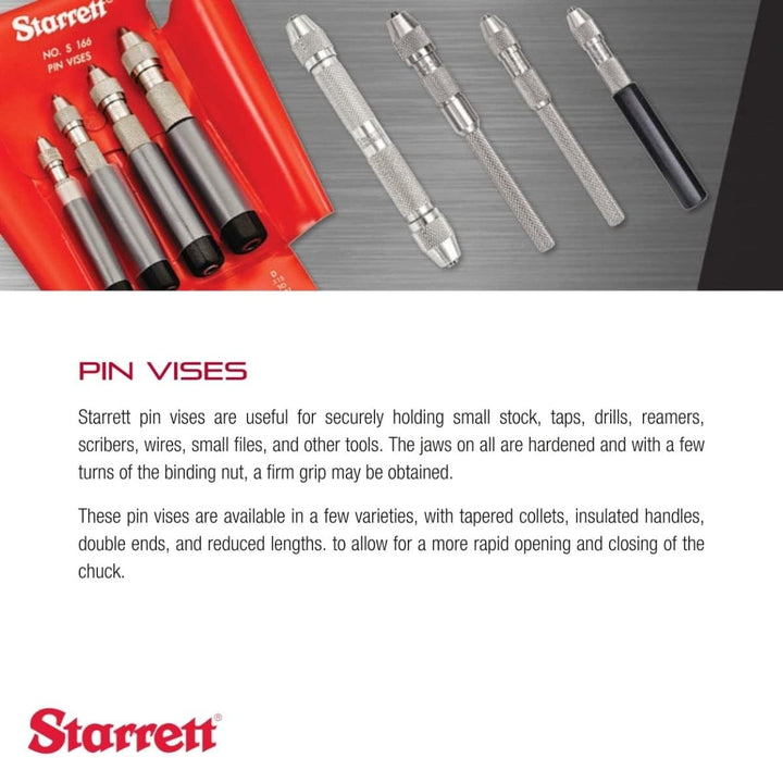 Starrett S162Z Schraubstock-Set, Grössen 162A/B/C/D in Vinyl-Schutzhülle, 4 Piece set