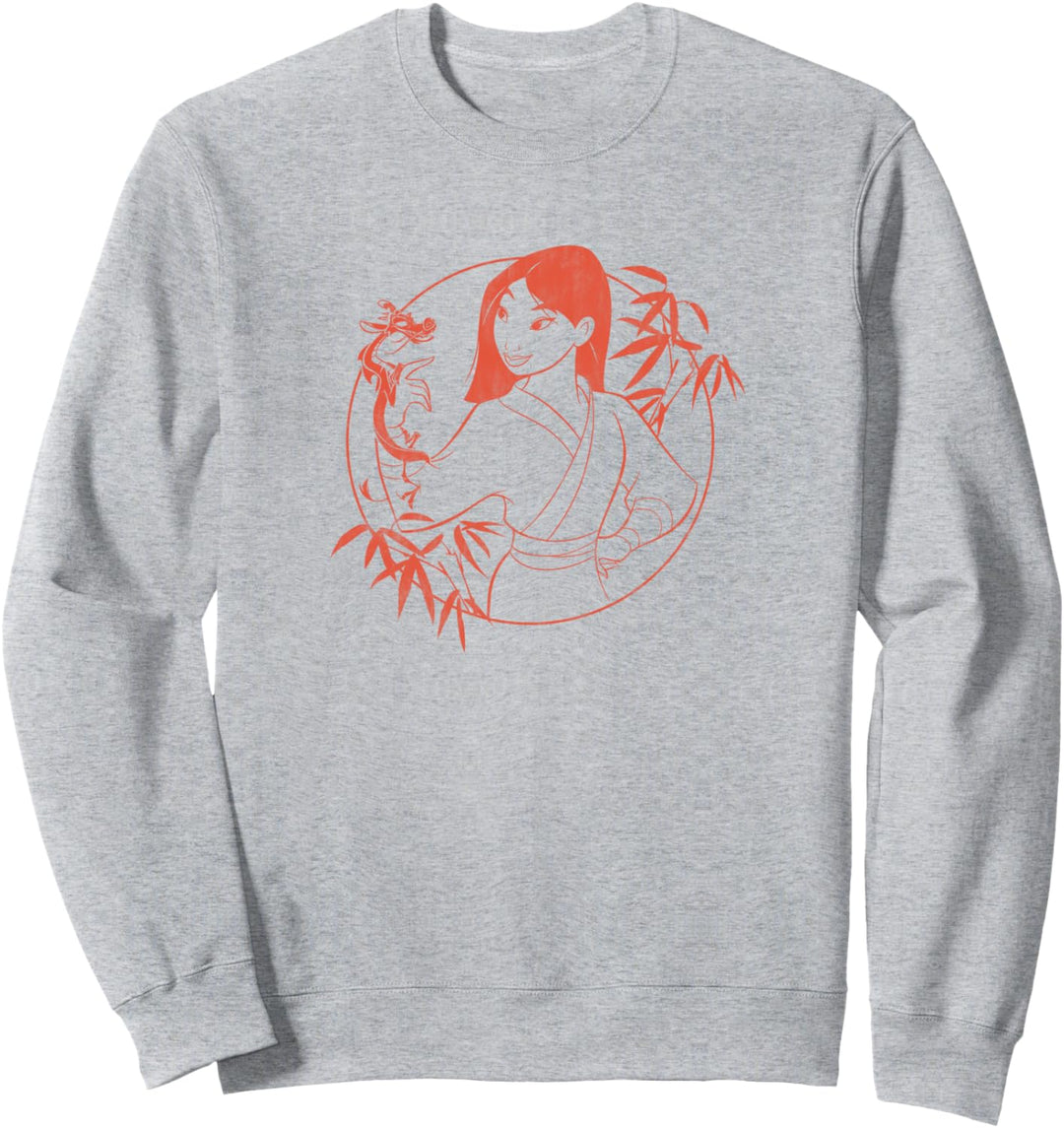 Disney Mulan &amp; Mushu Bamboo Portrait Outline Sweatshirt