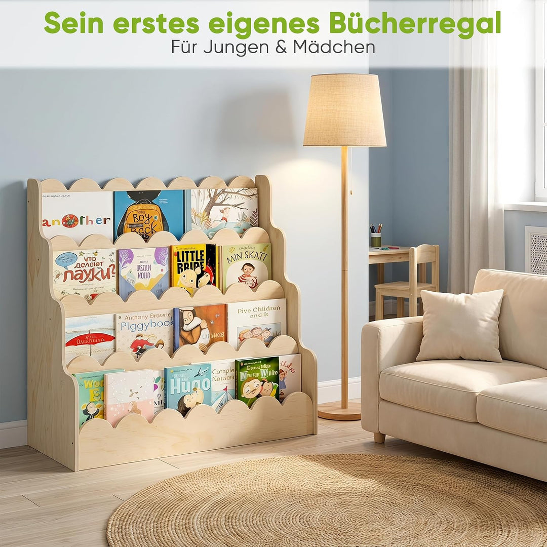 Bücherregal Kinder aus Holz - für Kinderzimmer (80x38x80 cm)