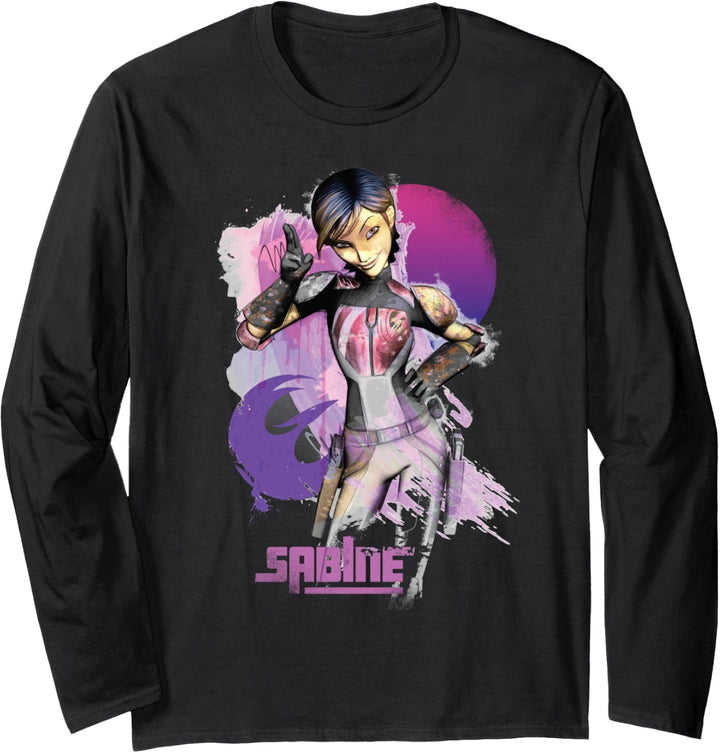 Star Wars Rebels Sabine Wren Mandalorian Warrior Langarmshirt