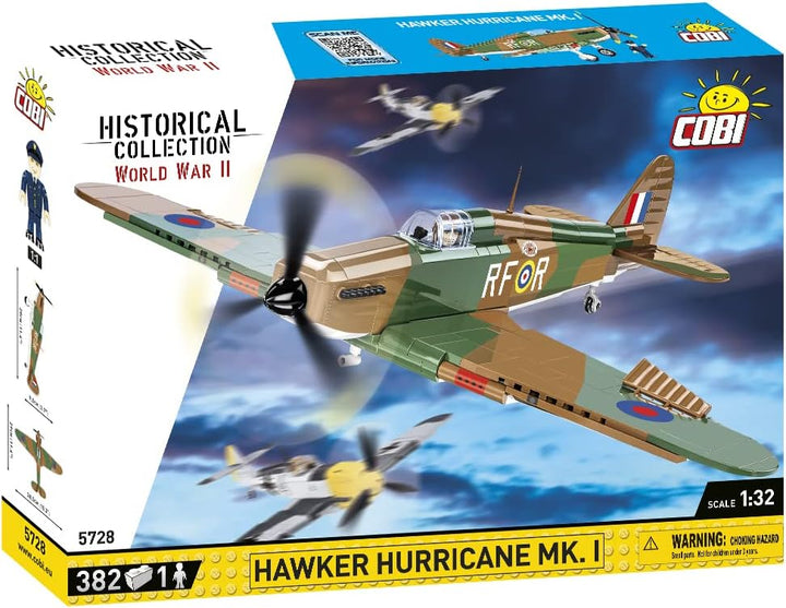 COBI 5728 Historische Sammlung Zweiten Weltkrieg Hawker Hurricane MK. I Flugzeug Bausteine, Various