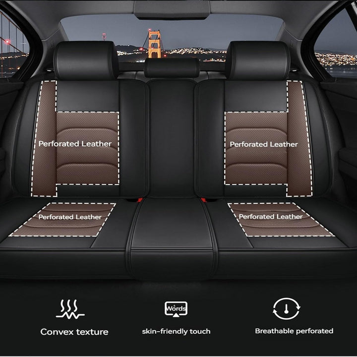Sitzbezüge Auto für AUD A7 Sportback Leder Autositzbezüge Set Komplettset Autositzschoner Sitzschone