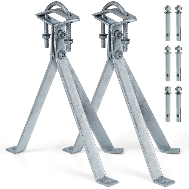 Windproof Stand Off Wall Mast Mount Satellite Dish Mounts (1 Pair Mount (3-Leg + 2-Leg), 35cm)