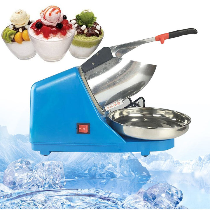 Elektrischer Ice Crusher Eisrasierer Maschine Crusheisbereiter Eiswürfel Edelstahl Eiszerkleiner 380