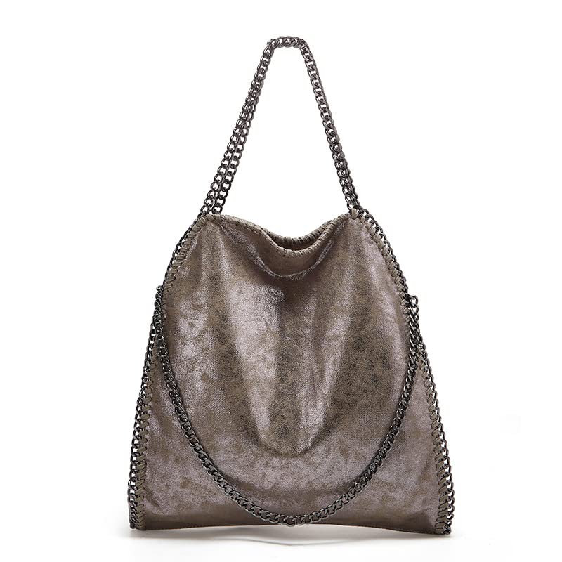 Damen Handtasche Frauen Kunstleder Crossbody Schultertasche Mode Kette Tasche Grosse Hobo-Taschen fü