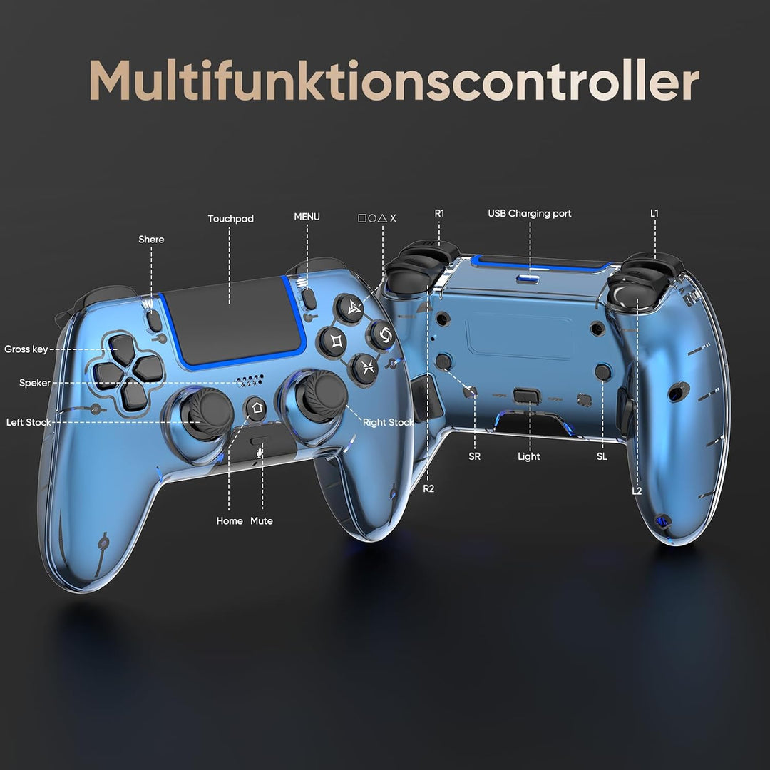 BETMI Wireless Controller für PS5, Pro/Slim/MAC/Steam Deck/PC, Hall-Effekt-Joystick, Doppelvibration