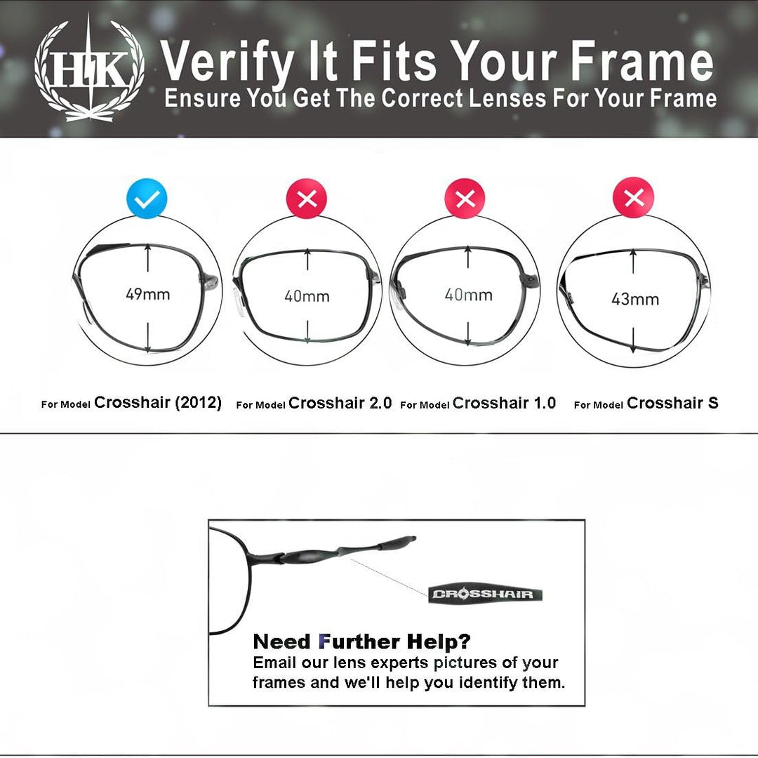 HKUCO Plus Replacement Lenses For Oakley Crosshair (2012) 2 pair Combo Pack