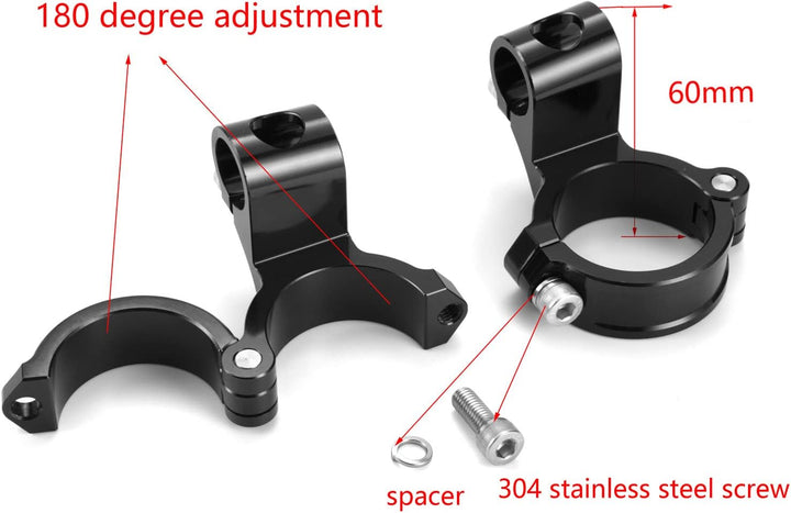 Fullibars Ø 41mm stummellenker für moto gabel Ø 41mm cafe racer stummellenker Erhöht 2.5cm mit neigu