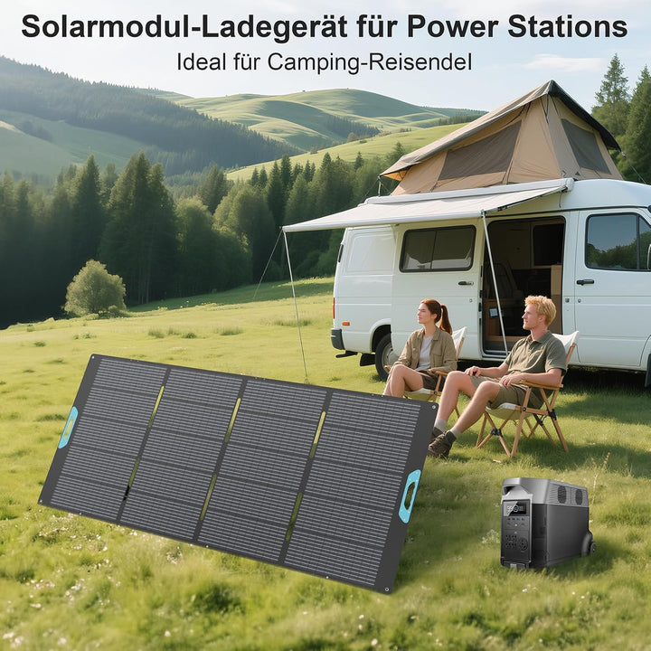 400W Faltbares Solarpanel Monokristallin mit integriertem Ständer, 23,5% Wirkungsgrad, IP67 wasserdi