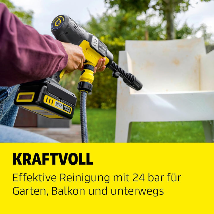 Kärcher Akku-Druckreiniger OC 7-18 Handheld Battery Set, mobiler Outdoor-Reiniger, Druck: max. 24 ba