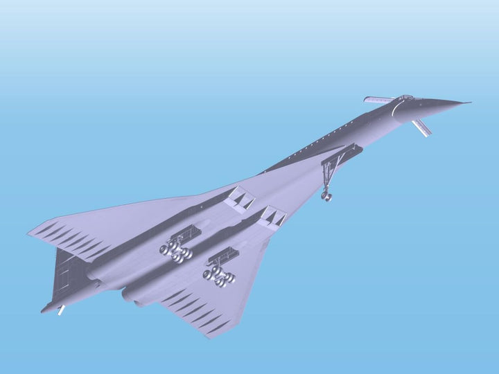 ICM 14401 14401-1/144 Tu-144. Soviet Supersonic Passenger Aircraft, schwarz