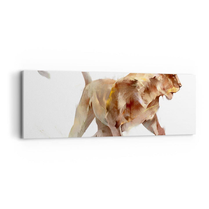 Panorama Bilder auf Leinwand Tier Abstraktion Leinwandbild mit Rahmen 90x30cm Wandbilder Dekoration
