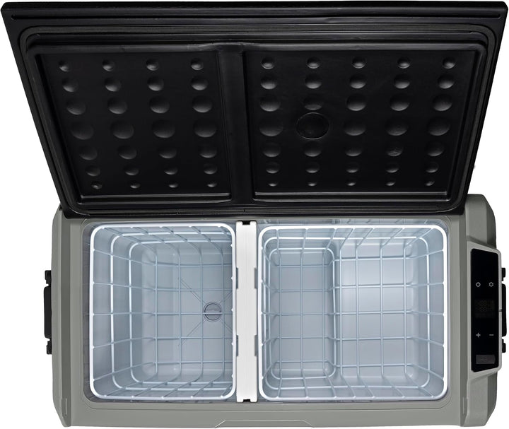 Steamy-E Dual Zone 60 Roller, Elektrische Kompressor Kühlbox mit Rollen, 56 Liter, 12V/ 230V, zum Kü