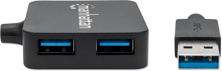Manhattan USB 3.0 Hub (4 Ports Stromversorgung über USB) 162296 schwarz