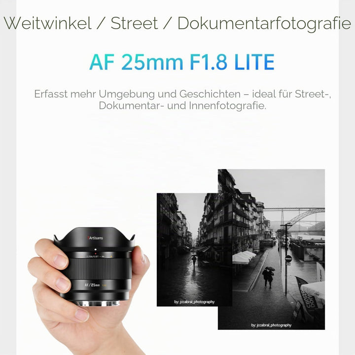 7artisans AF 25mm F1.8 für FX – kompaktes 25mm F1.8 Objektiv mit STM-AF und Metallbajonett für X-T5,