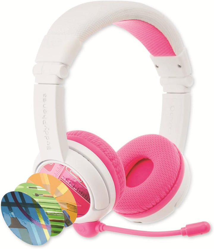 BuddyPhones Kids Headphones Wireless School+ (Pink)