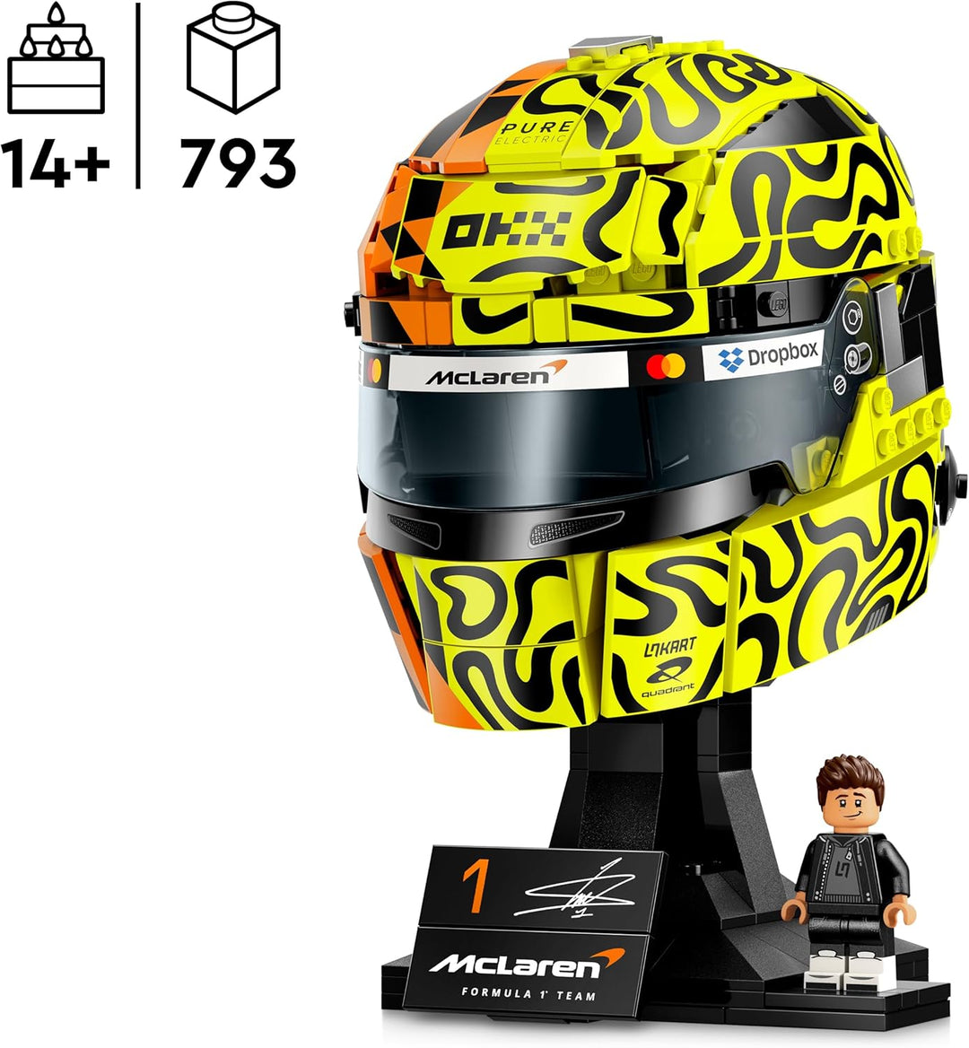 LEGO Editions McLaren MasterCard F1 Team Lando Norris’ Helm - F1 Fanartikel - Modellbau mit Minifigu