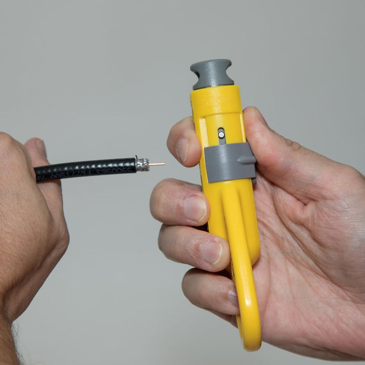 Klein Tools Katapult (KDE) Koaxialkabel Stripper, VDV110-095 Koax-Abisolierer RG59, RG6, RG6-QS, RG7