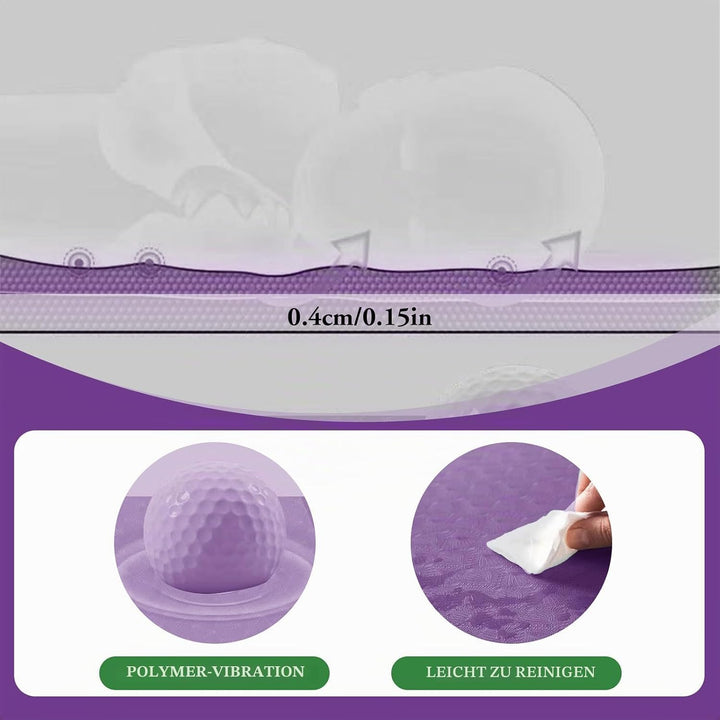 Klappbare Yogamatte, Faltbare Yogamatte Reise Leicht 183 x61x0.4 cm Rutschfest Tragbare Fitnessmatte