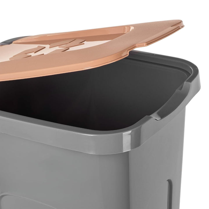 KADAX Mülleimer für Abfalltrennung 30L, Robuster Abfallbehälter mit Luftdichtem Klappdeckel, Müllbeh