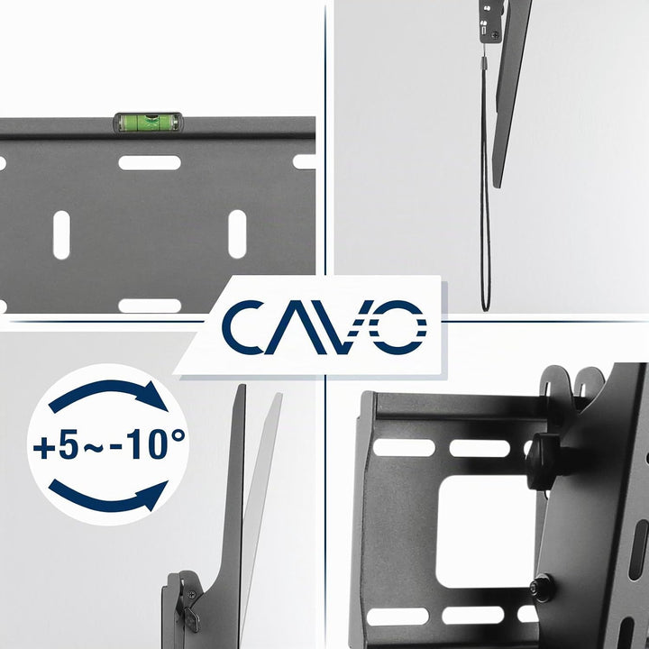 CAVO TV-Wandhalterung für 60-100 Zoll Bildschirme bis 75 kg 60 - 100 Zoll neigbar, 60 - 100 Zoll nei
