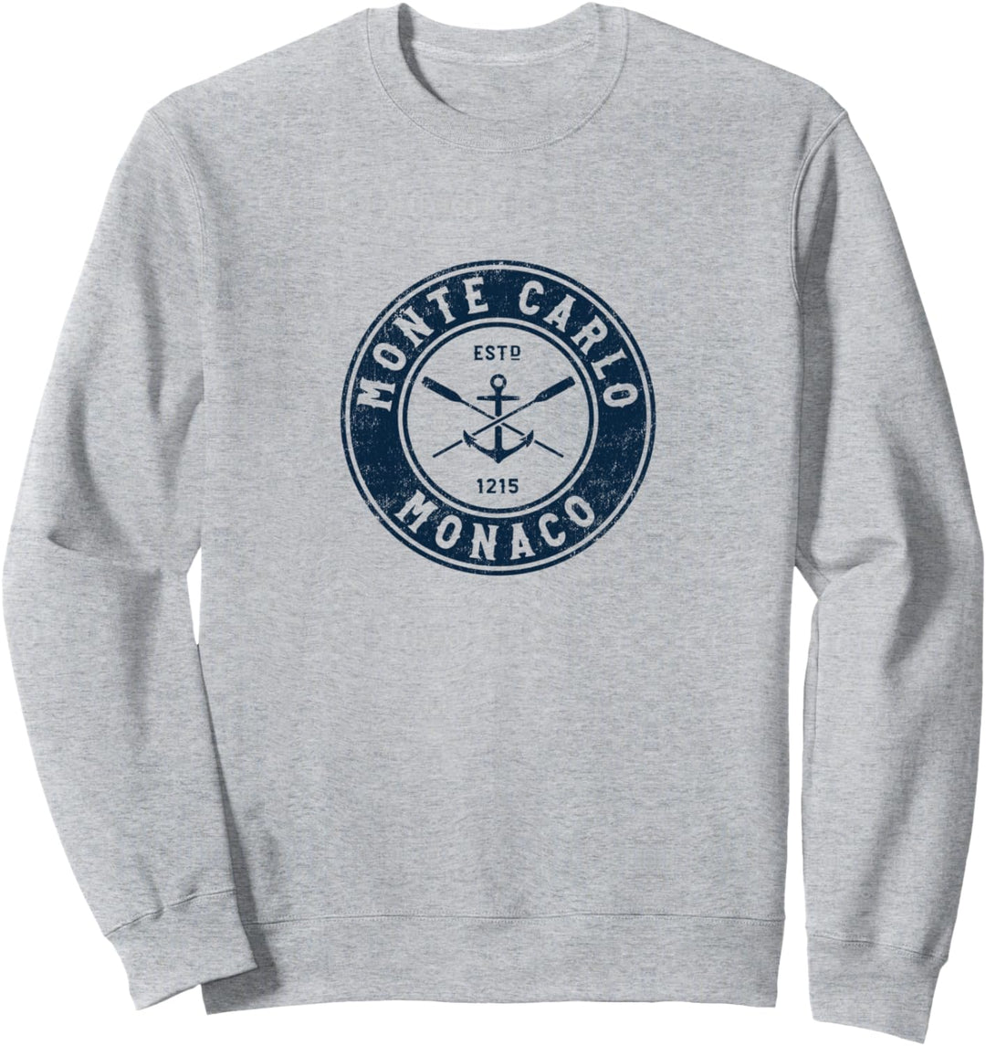 Monte Carlo Monaco Bootsanker und Ruder Sweatshirt