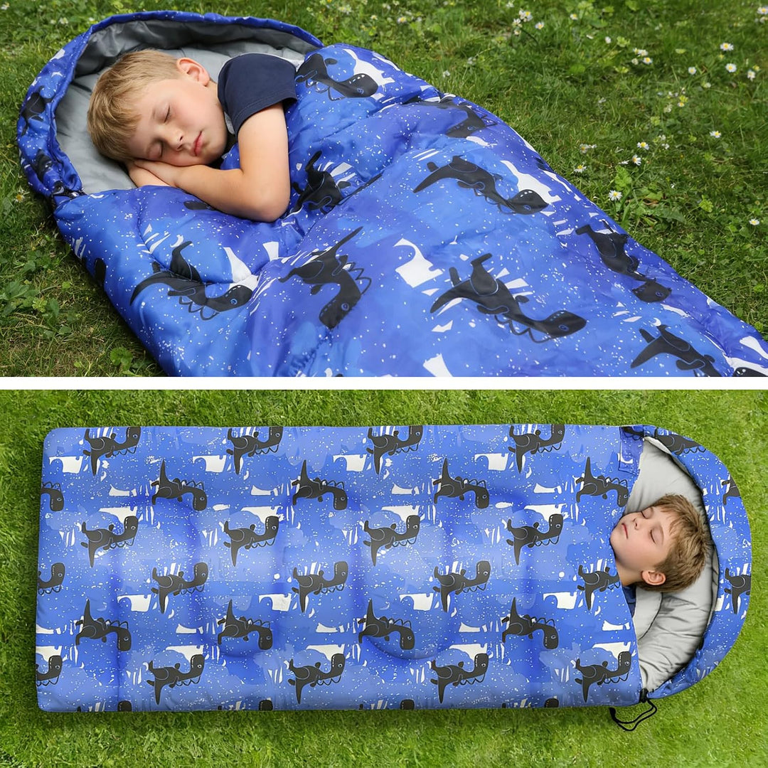 tuphen Kinder-Schlafsäcke – Camping-Schlafsäcke mit Tragetasche – kompakter Schlafsack zum Wandern,