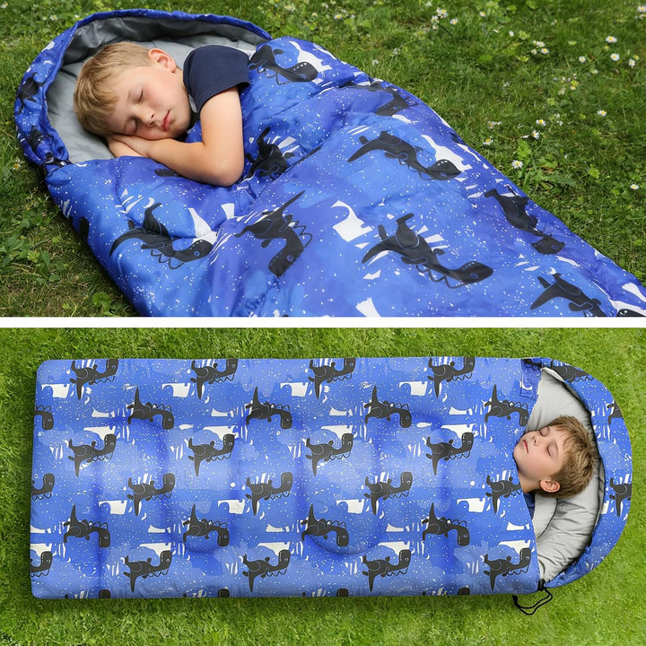 tuphen Kinder-Schlafsäcke – Camping-Schlafsäcke mit Tragetasche – kompakter Schlafsack zum Wandern,