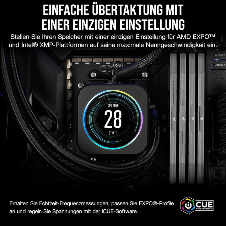 Corsair VENGEANCE DDR5 RAM 64GB (2x32GB) 5600MHz CL40 AMD EXPO iCUE Kompatibel Computer Speicher - G