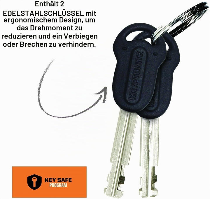 Kryptonite 3500393 Fahrradschloss, Silver, 120 cm Schwarz, Schwarz