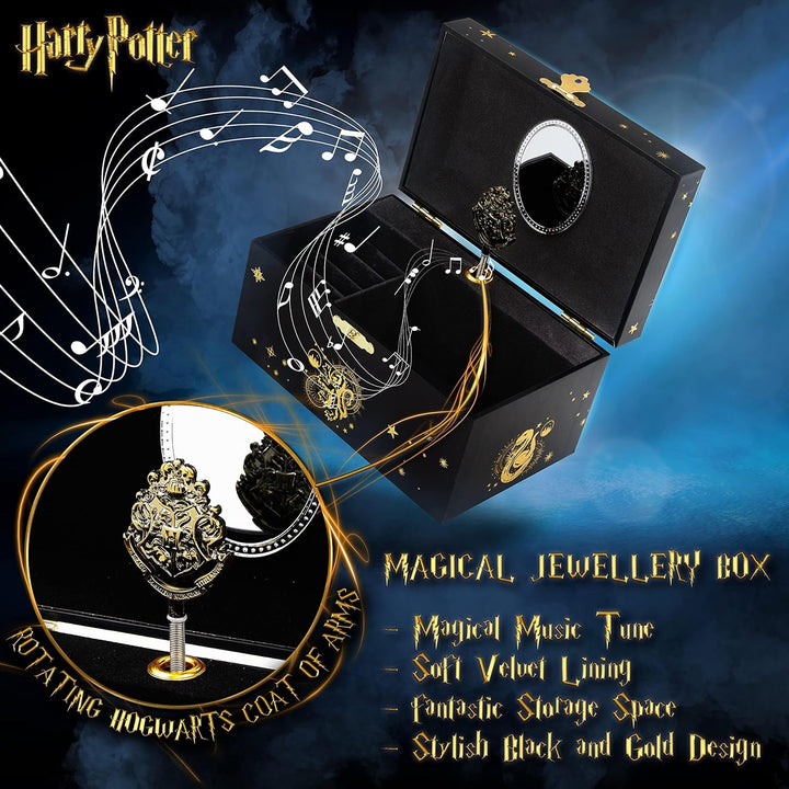 Harry Potter Schmuckaufbewahrung Geschenke Schmuckkästchen Magische Aufbewahrung mit Spieluhr und Sp