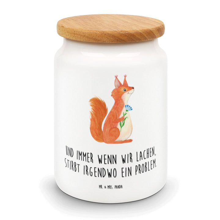 Mr. &amp; Mrs. Panda Teedose Eichhörnchen Blume - Geschenk, tee behälter, Kaffeedose, Spruch Positiv, Lu