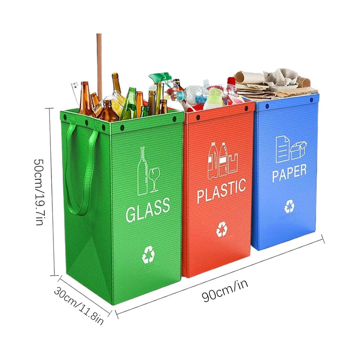 Portable Trash Can, Reusable Garbage Container, Compact Waste Bin Set, Durable Leak Proof Design, Sp