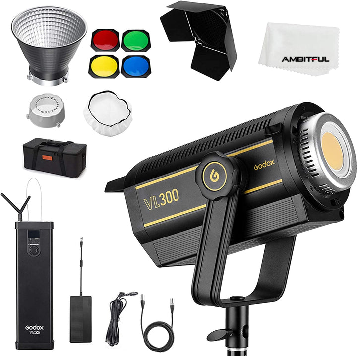 GODOX VL300 VL300W 5600K White Version LED Video Light Continuous Output Bowens Mount Studio Light A