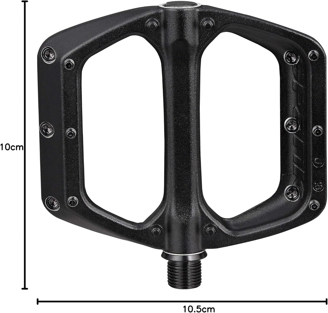 Spank Spoon Dc Flache Pedale für Mountainbike/E-Bike/Cycle 100x105mm Schwarz, 100x105mm Schwarz
