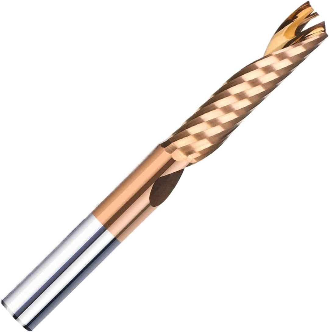 Fräser 3,175–12 mm Schaft 1 Flöte Hartmetall-Schaftfräser Beschichteter Spiralfräser for Aluminium-K