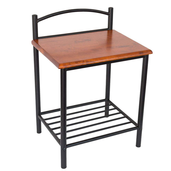 Homestyle4u 551, Nachttisch Nachtkonsole Nachtschrank Metall Beistelltisch Schrank Tisch