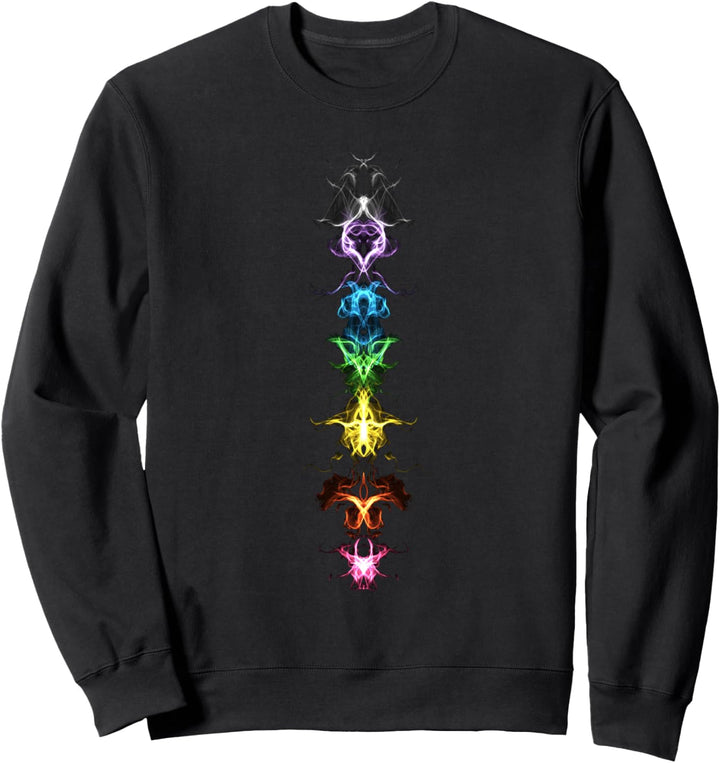 Chakra Regenbogen Yoga Meditation Symbol Spirituell Fraktal Sweatshirt
