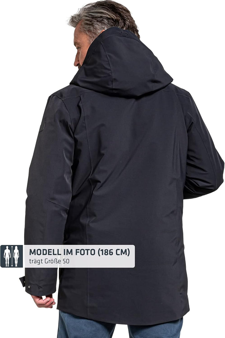 Schöffel Herren 3in1 Parka Moskau M, wind- und wasserdichte Herren Winterjacke, Parka mit wattierter