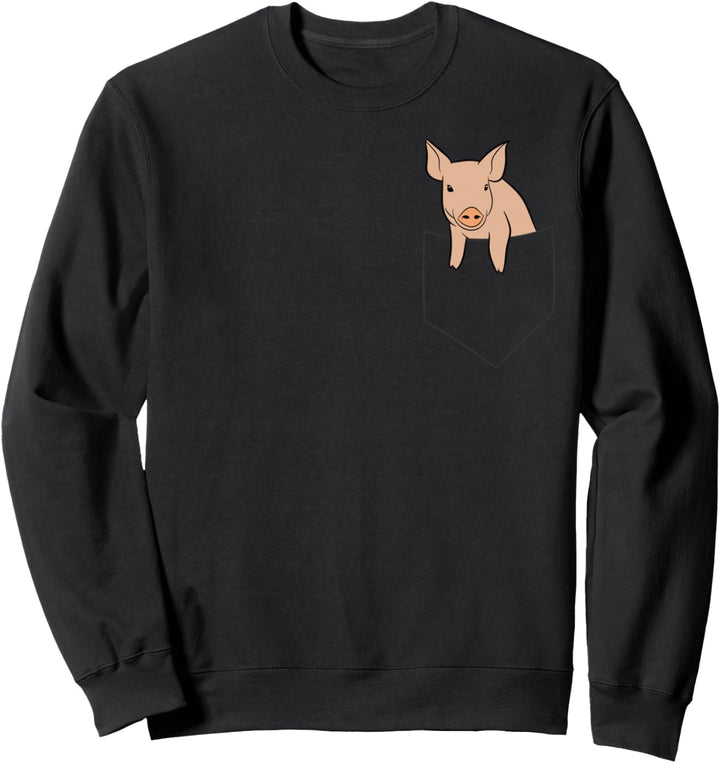 Schwein in der Tasche Lustiges Taschen Schwein Sweatshirt
