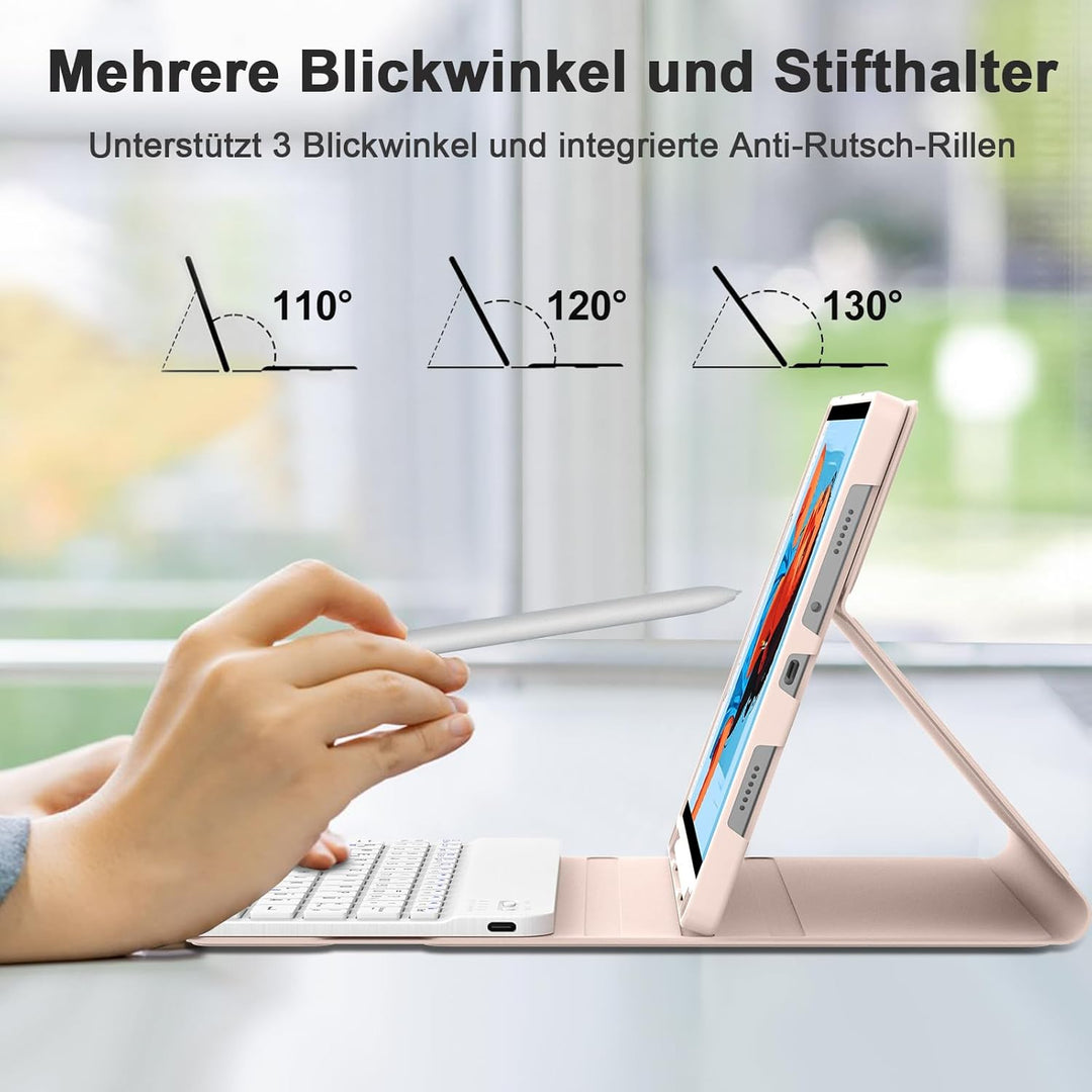 IVEOPPE Tastatur für Xiaomi Redmi Pad 2 &amp; SE 11 Zoll, Hülle mit Bluetooth Abnehmbarer Tastatur für R