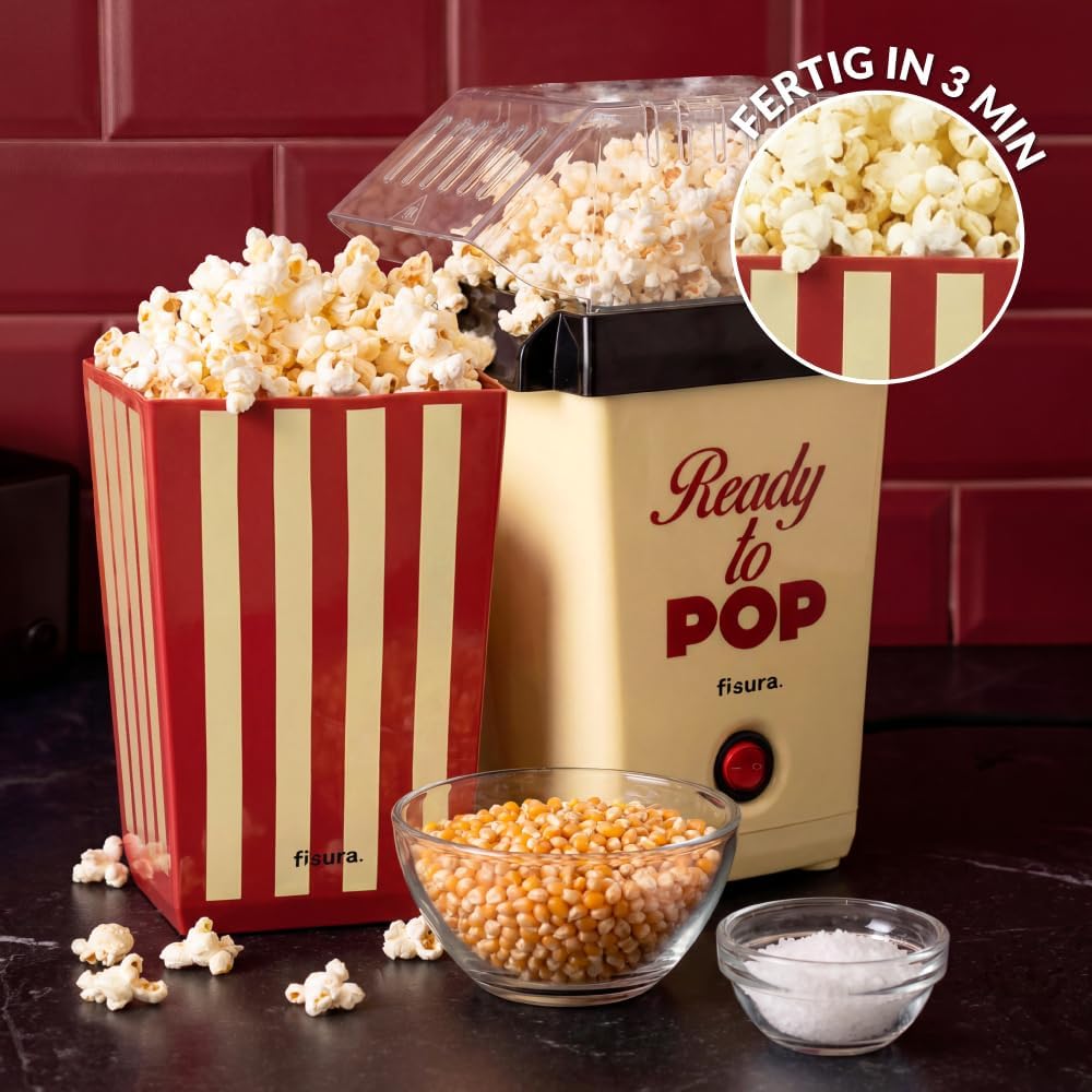 Fisura - Popcornmaschine "Ready to pop", ohne Öl