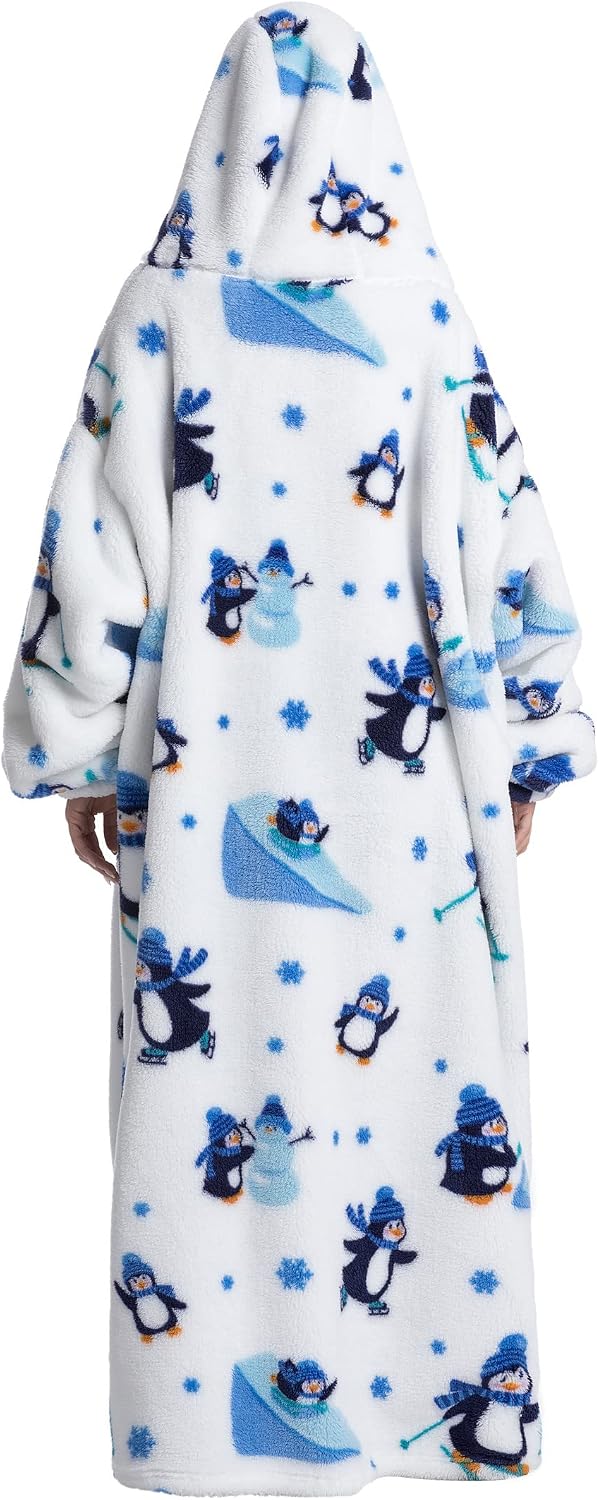 Verlängert Übergrosse Hoodie Decke,Decken Hoodie Damen mit Tasche und Kapuze,Superweiche und Warme K