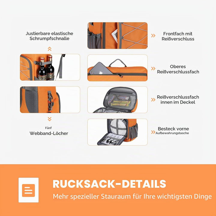 Maelstrom Kühlrucksack 35/50 Dosen, Isolierter Cooler Rucksack Auslaufsicher, Grosse Kühltasche Ruck