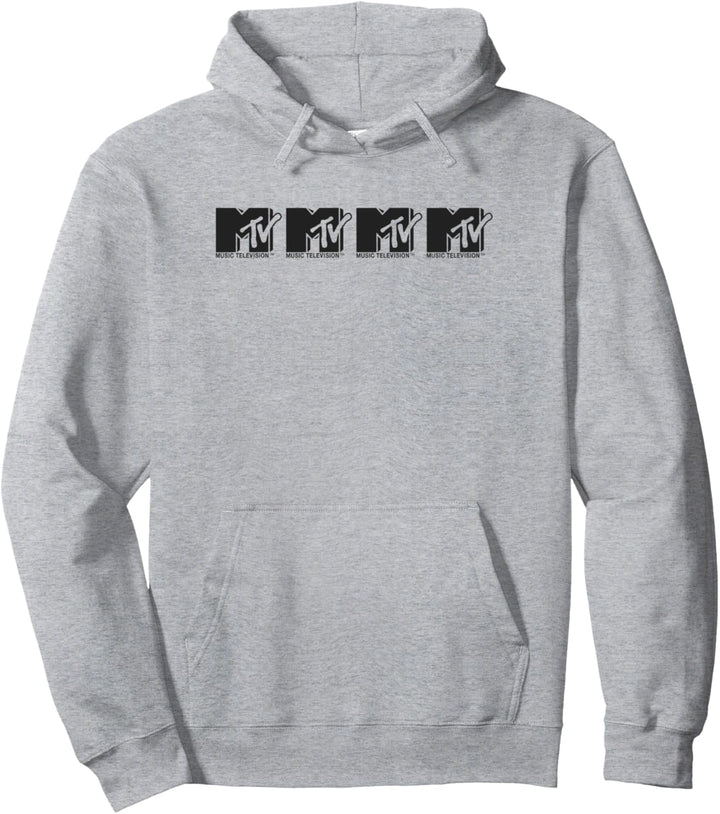 MTV Chest Logo Lineup Pullover Hoodie
