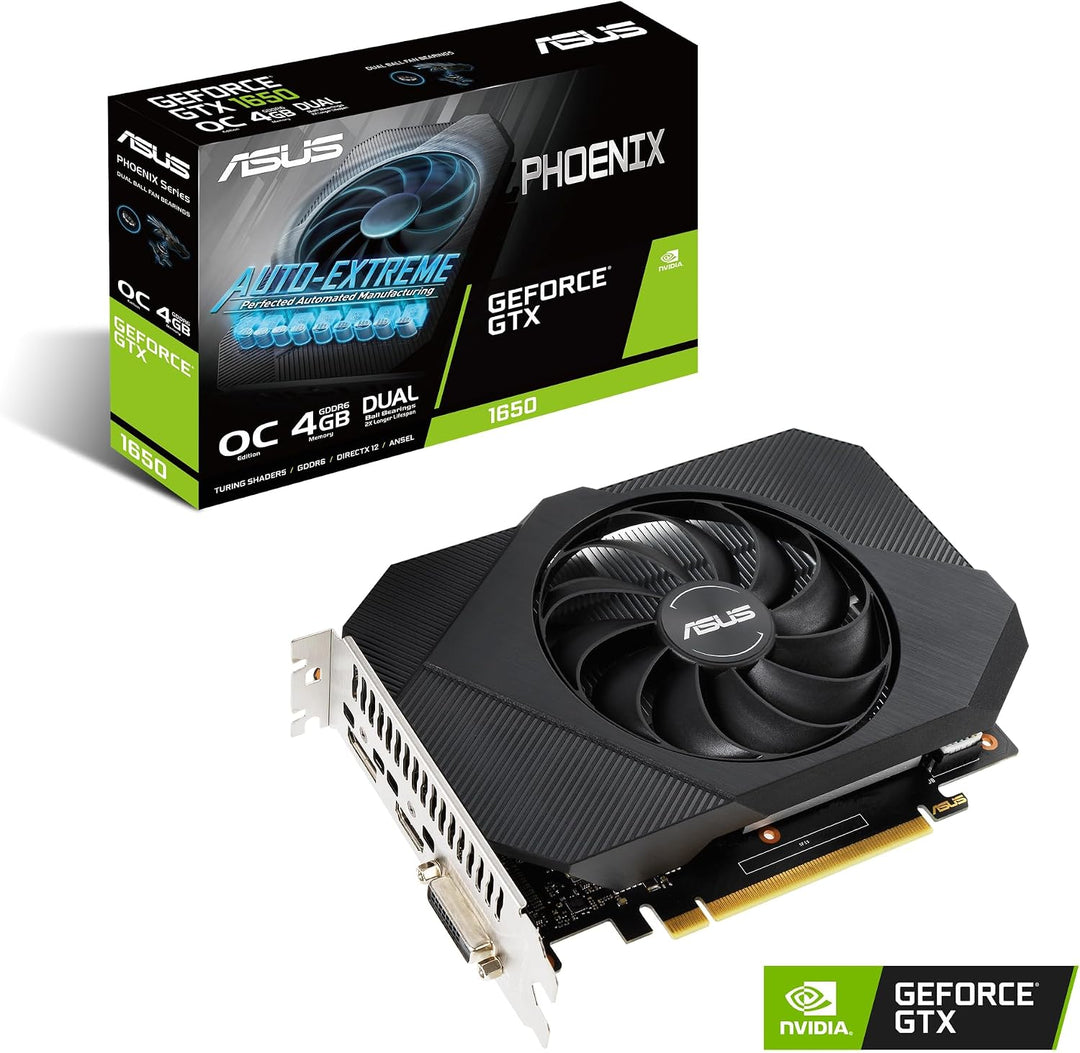 ASUS Phoenix Nvidia GeForce GTX 1650 4GB Power OC Edition Gaming Grafikkarte (GDDR6 Speicher, PCIe 3